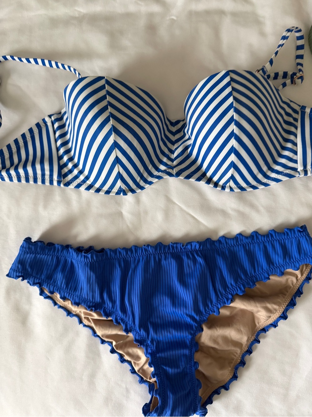 Target Blue and White Striped Bikini Set